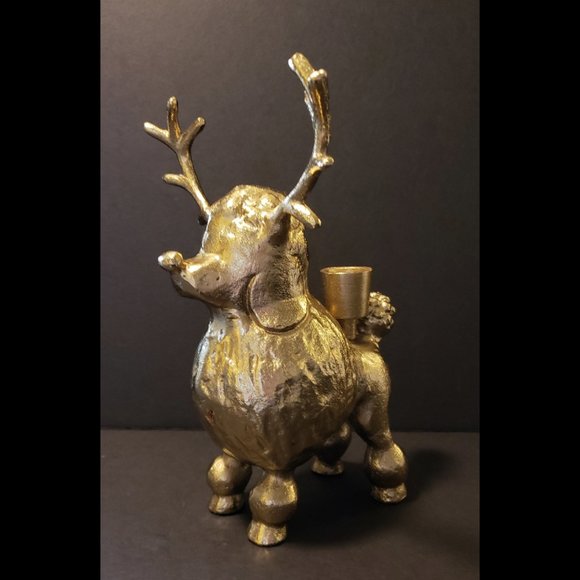 Opalhouse Other - Opal House Gold Reindeer Poodle Candle Holder